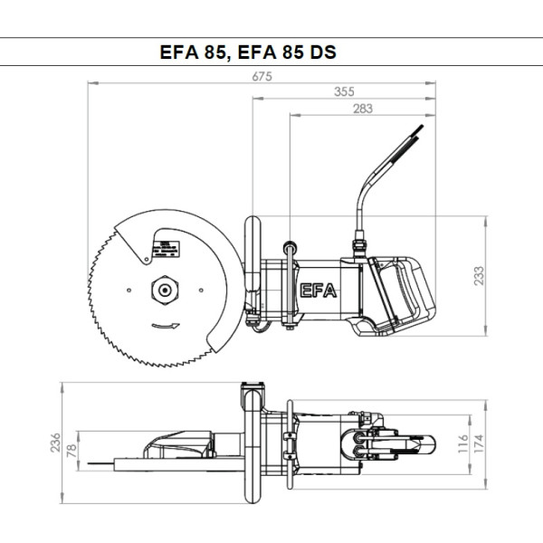 Купити Дискова пила підвісна електрична EFA 85 від відомого виробника EFA