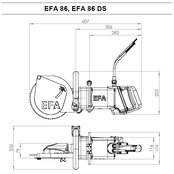 Купити Дискова пила підвісна електрична EFA 86 від відомого виробника EFA