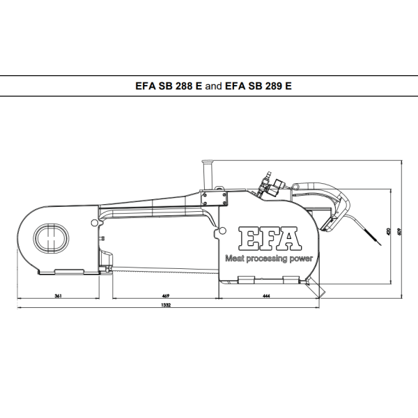 Купити Стрічкова пила підвісна EFA SB 289 E від відомого виробника EFA