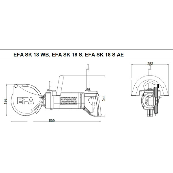 Купити Дискова пила компактна електрична EFA SK 18 WB від відомого виробника EFA