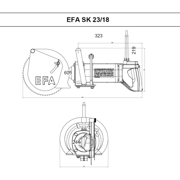 Купити Дискова пила підвісна електрична EFA SK 23/18 від відомого виробника EFA