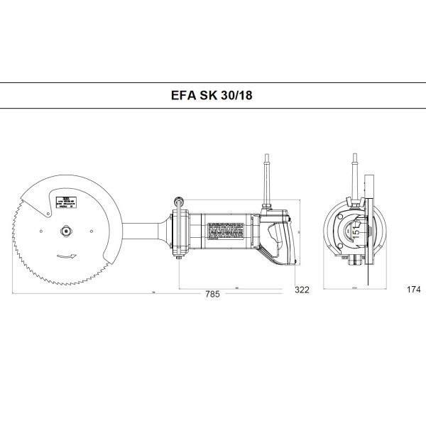 Купити Дискова пила підвісна електрична EFA SK 30/18 від відомого виробника EFA