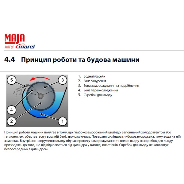 Купити Льодогенератор лускатого льоду без блоку конденсації MAJA RVH CO2 2000 від відомого виробника MAJA